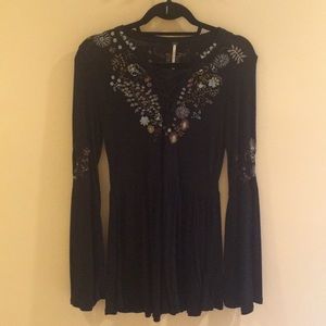 Free People flowery shirt